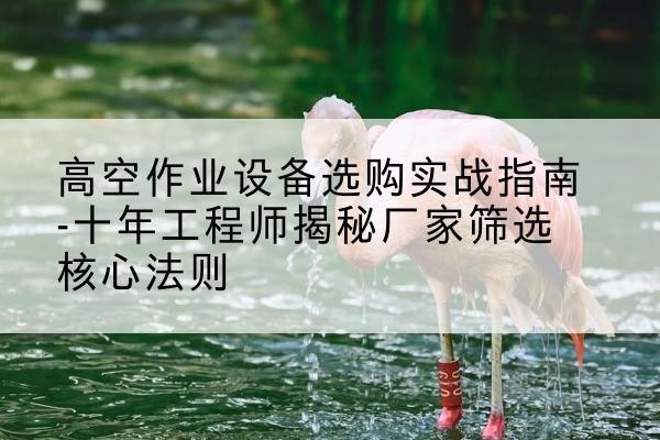 巴宜剪叉式升降机厂家-高空作业设备选购实战指南-十年工程师揭秘厂家筛选核心法则